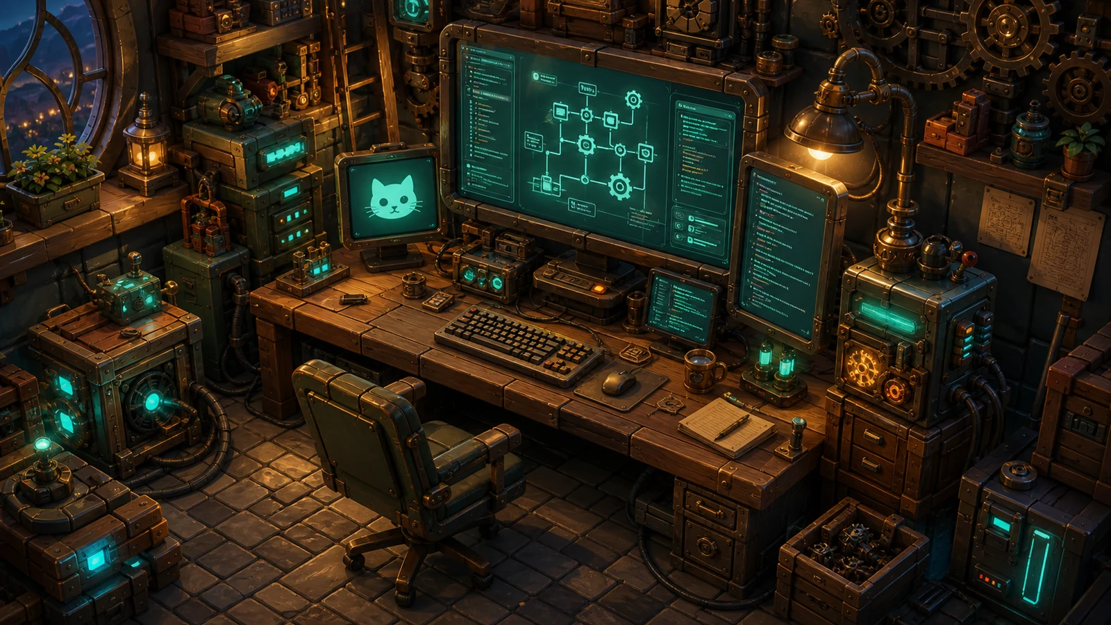 AI workshop concept art representing planning and automation tools