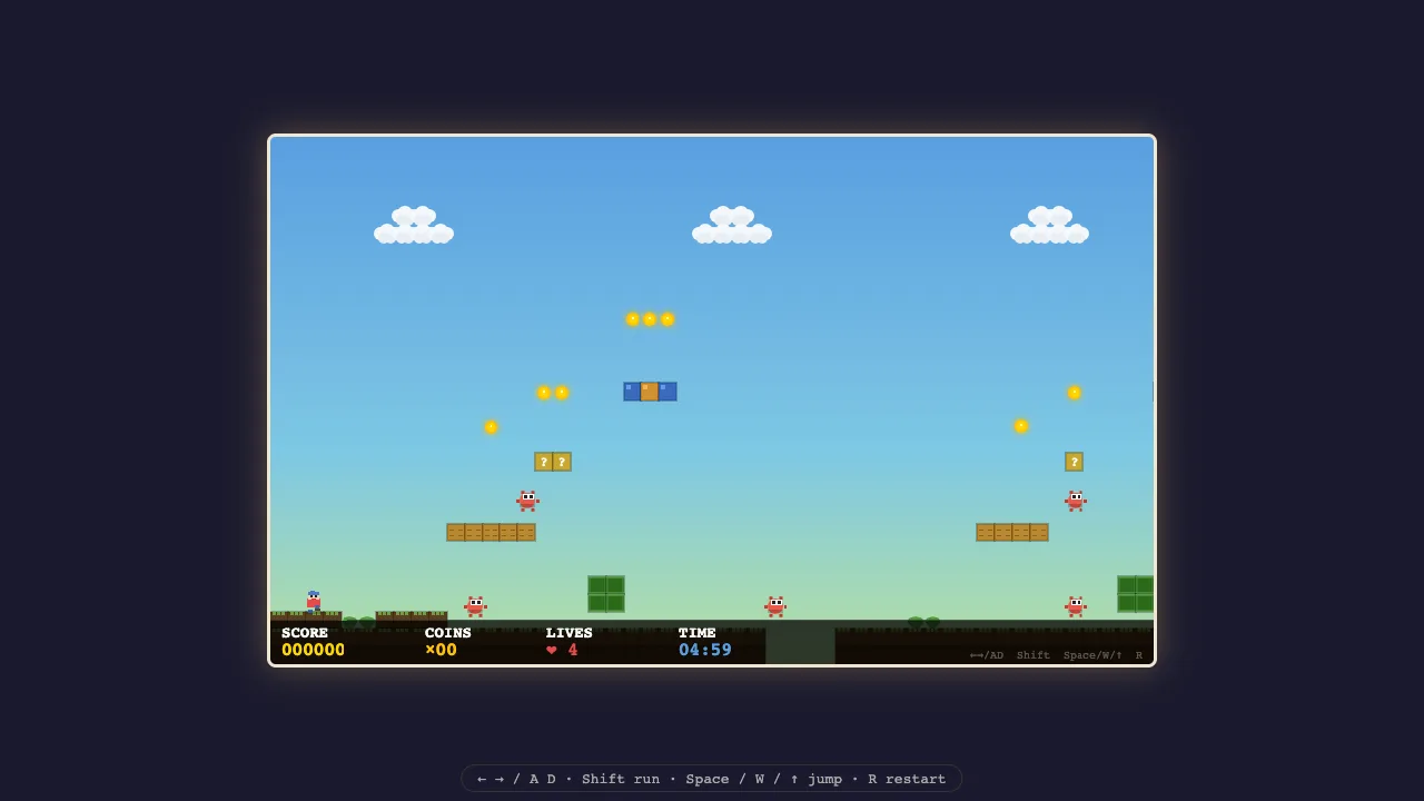 DS4 model browser platformer benchmark capture after playtest input